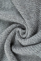 Solid Color Hooded Button Drawstring Knit Cardigan