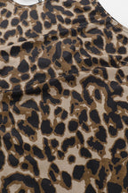 Leopard Print Sleeveless Mini Dress