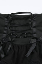 Lace Up Gothic A-Line Skirt