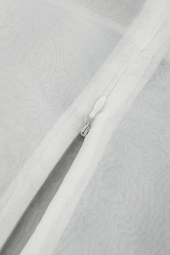 White High-Waist Split Maxi Skirt