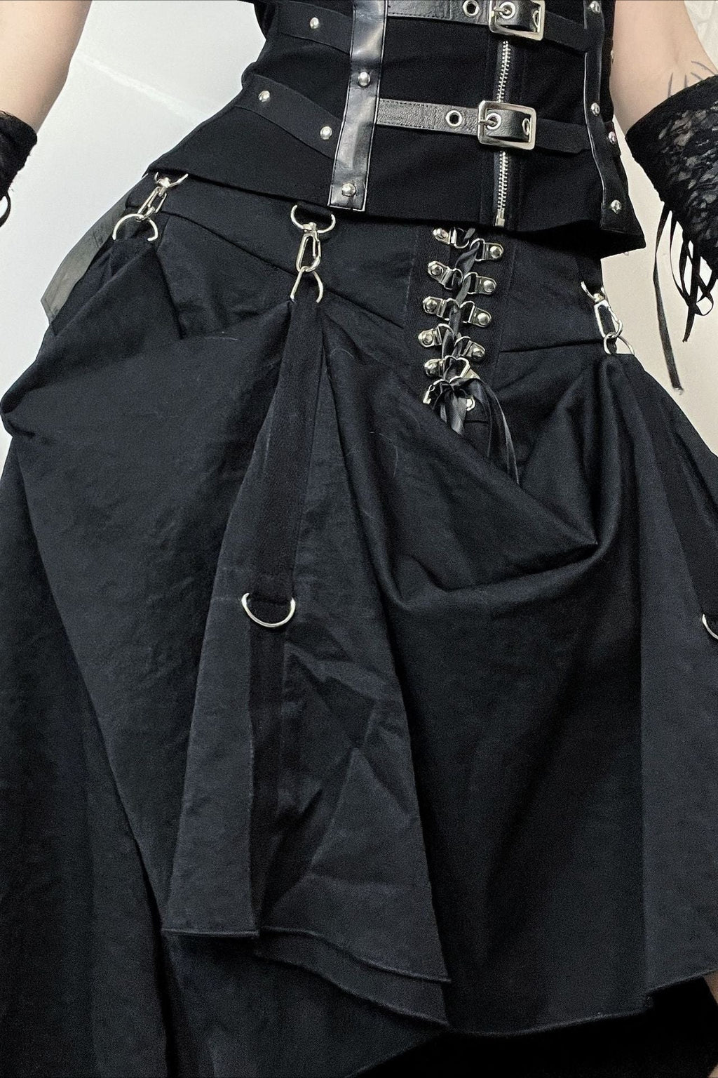 Gothic Dual Wear Flare Skirt