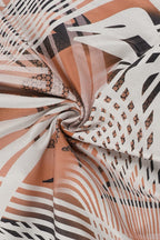 Backless Zebra Halter Cowl Neck Mini Dress