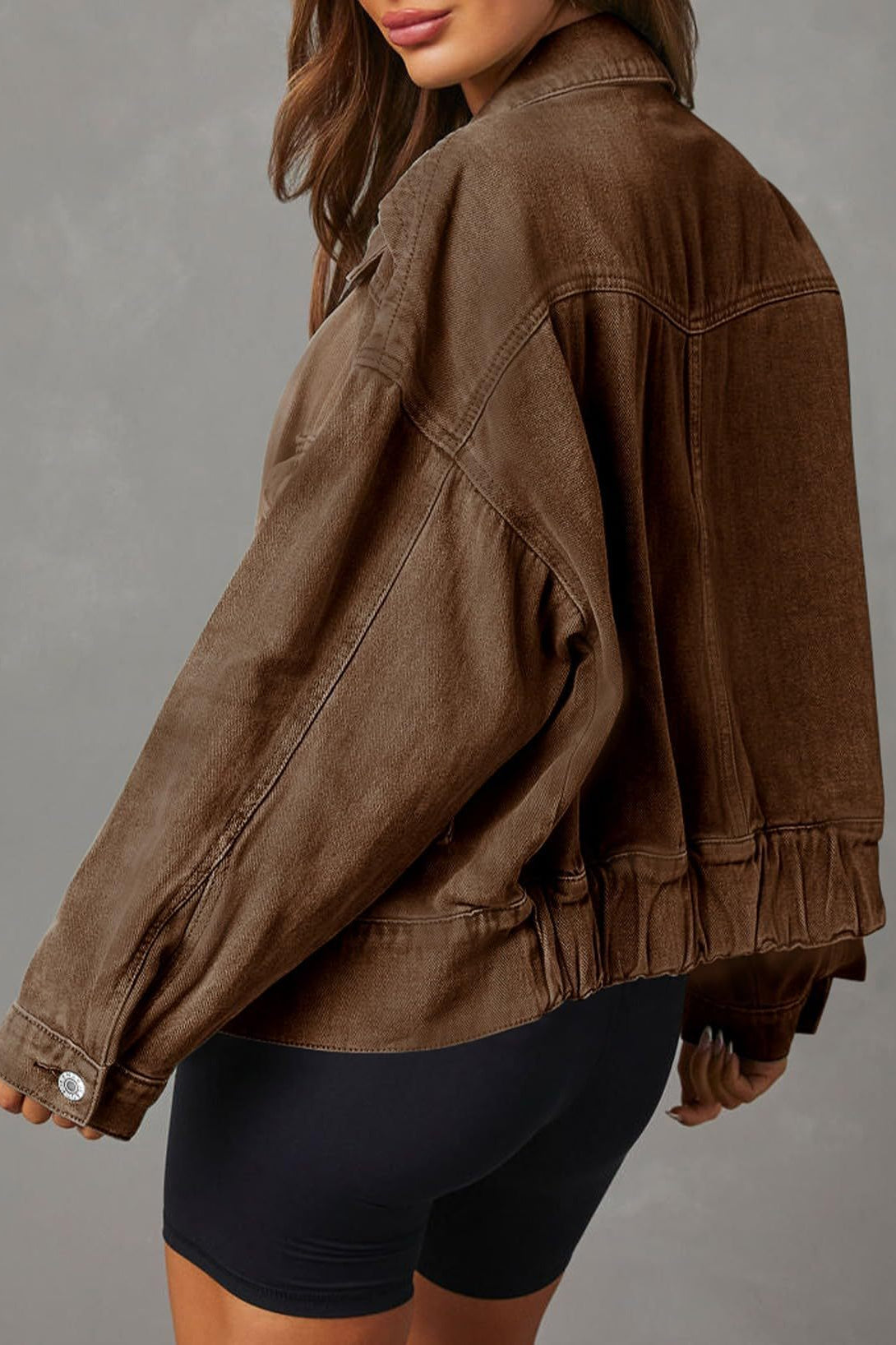 Long Sleeve Denim Work Coat