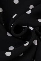 Polka Dot Wrap Tie Midi Skirt