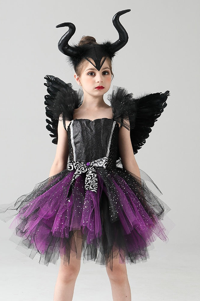 Maleficent Style Kid Halloween Costume
