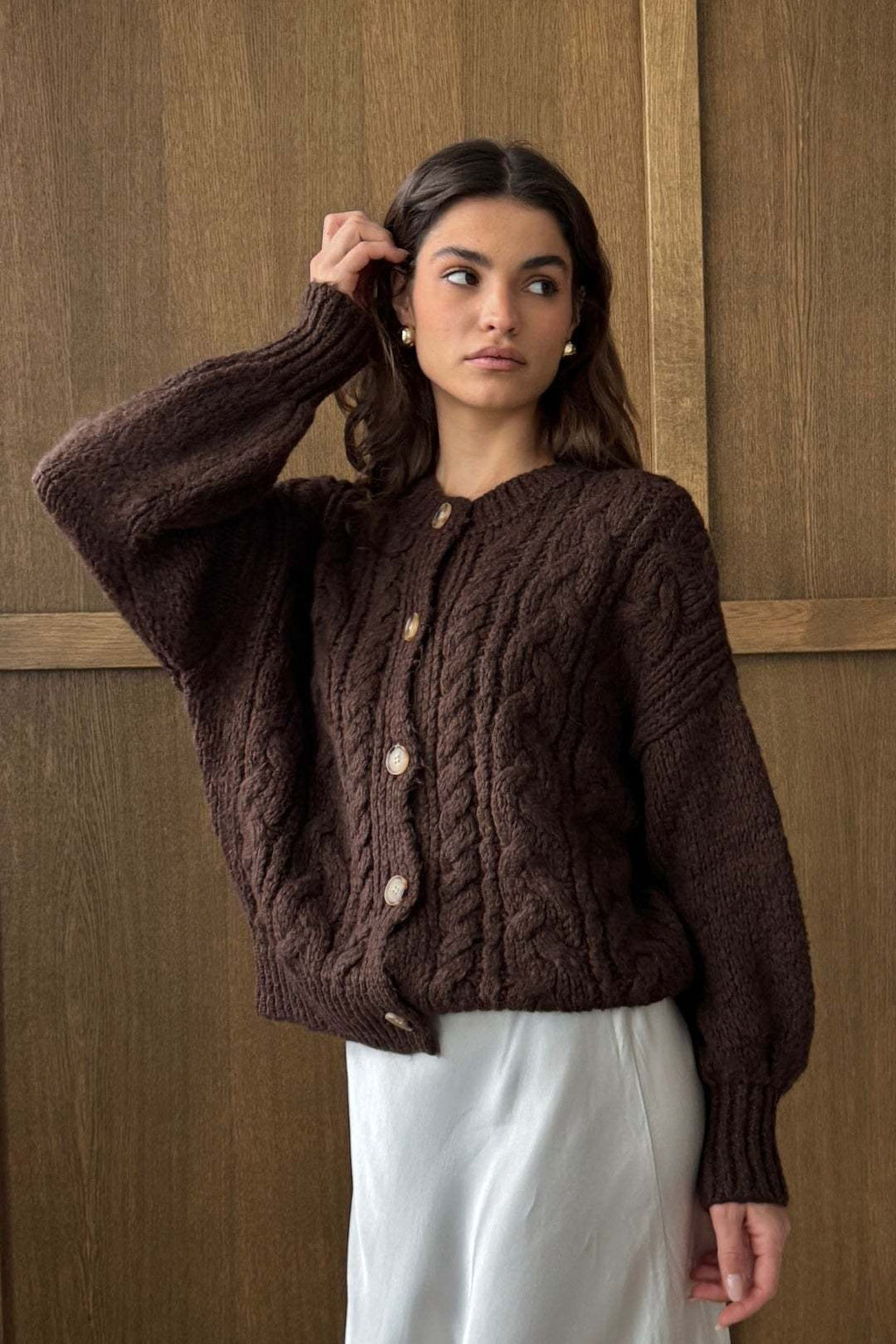 Vintage Cable Knit Crewneck Sweater