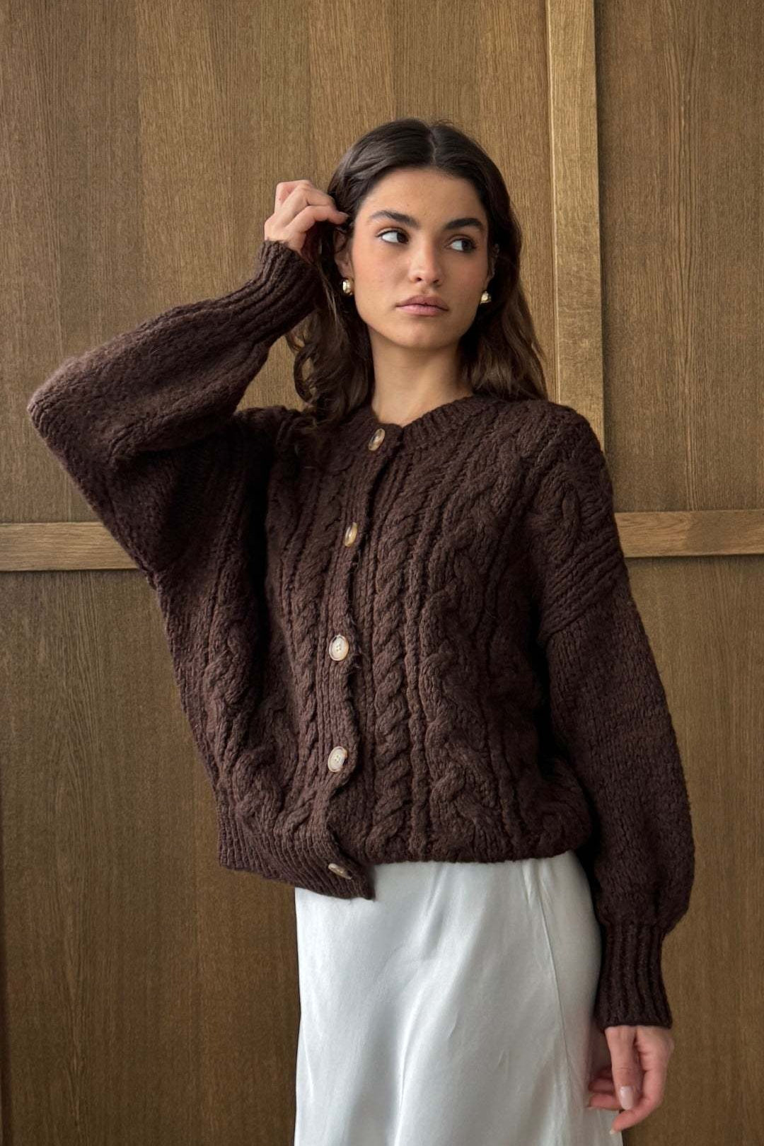 Vintage Cable Knit Crewneck Sweater