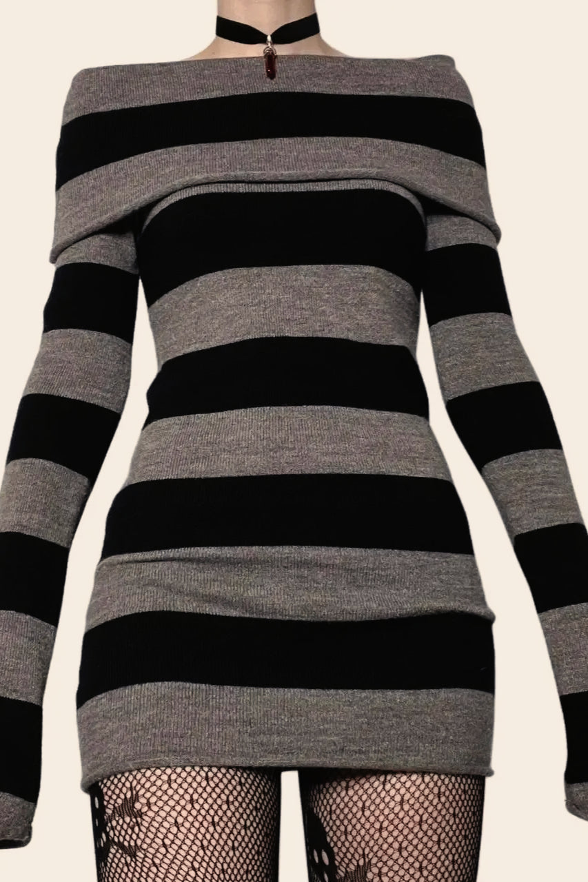 Halloween Gothic Striped Dress
