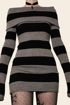 Halloween Gothic Striped Dress