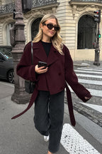 Thick Brown Wool Double Breasted Jacket