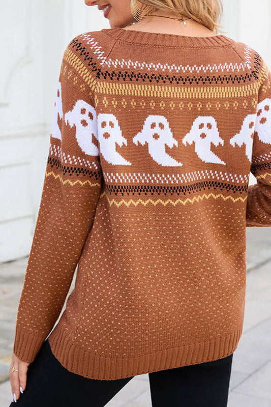 Halloween Polka Dot Ghost Sweater