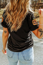 Sequin Patchwork Casual T-Shirt