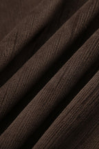 Retro Brown High Waist Asymmetrical Skirt