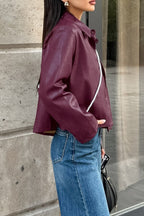 Vintage Loose Fit PU Leather Jacket
