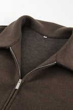 Wool Blend Cropped Casual Jacket