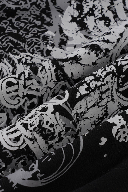 Slim Fit Printed Gothic T-shirt