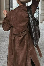 Vintage Brown Belted Long Coat