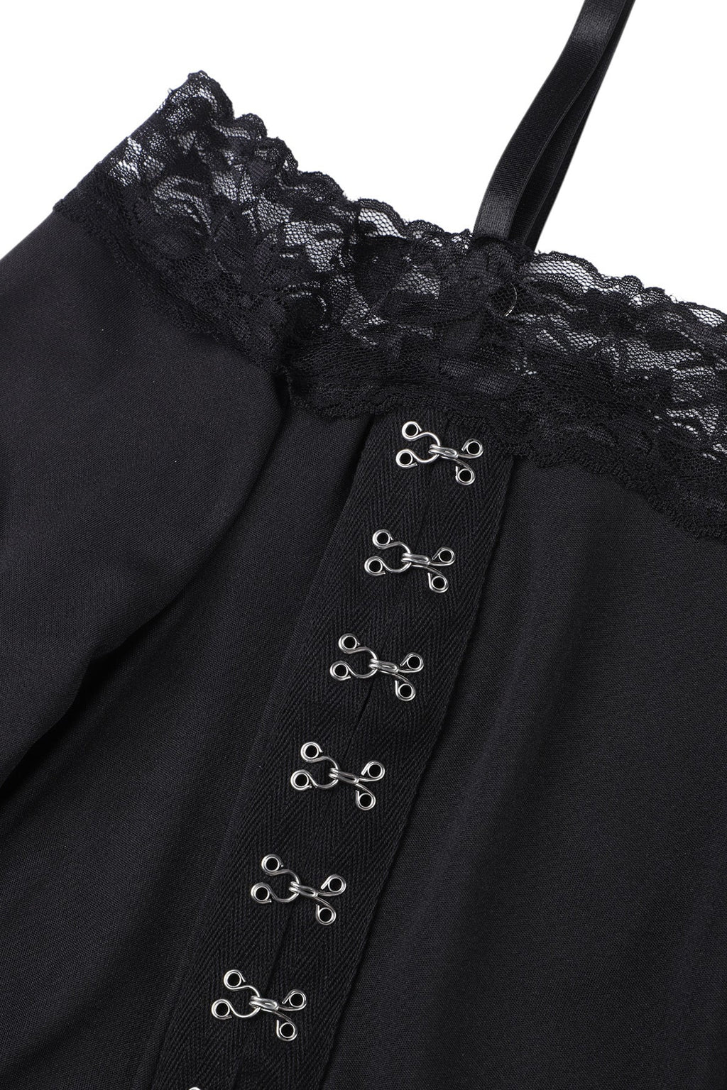 Gothic Dark Flare Sleeve Lace Chiffon A-Line Bodycon Maxi Dress