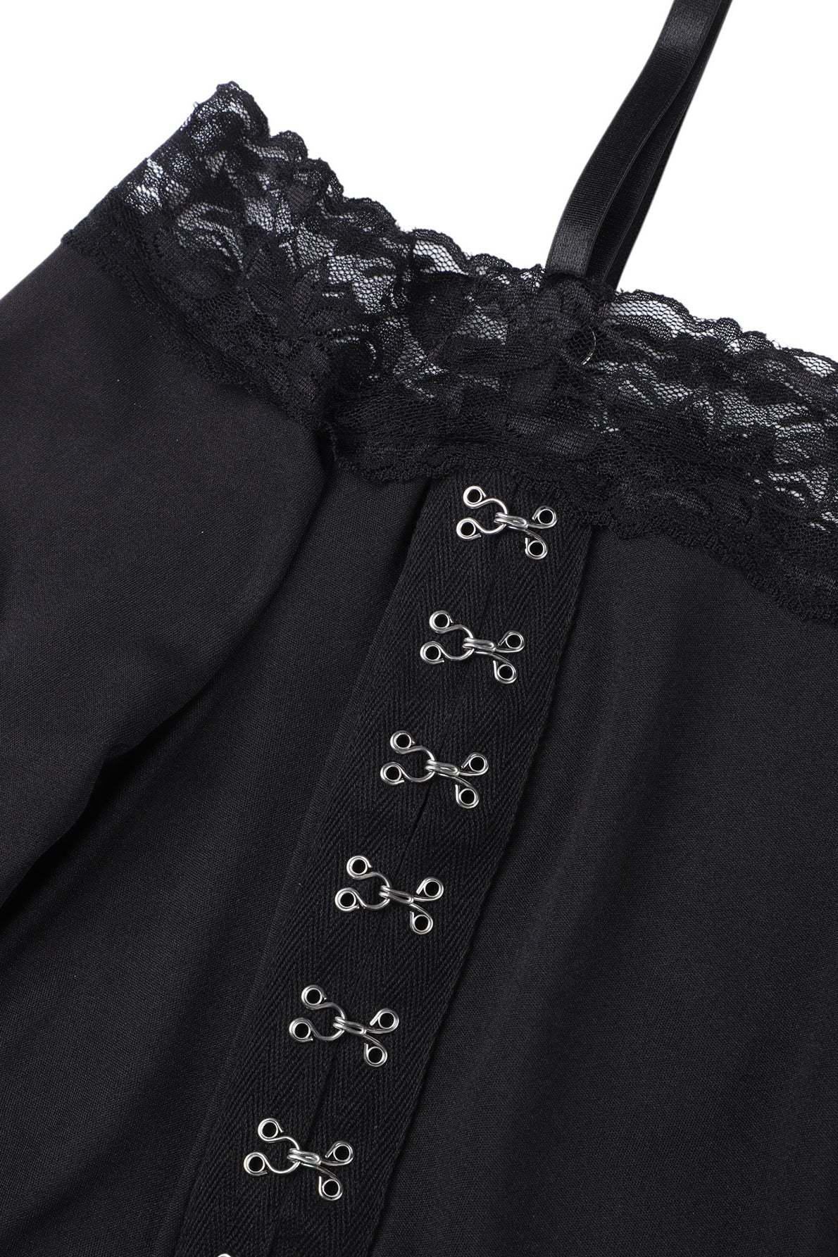 Gothic Dark Flare Sleeve Lace Chiffon A-Line Bodycon Maxi Dress