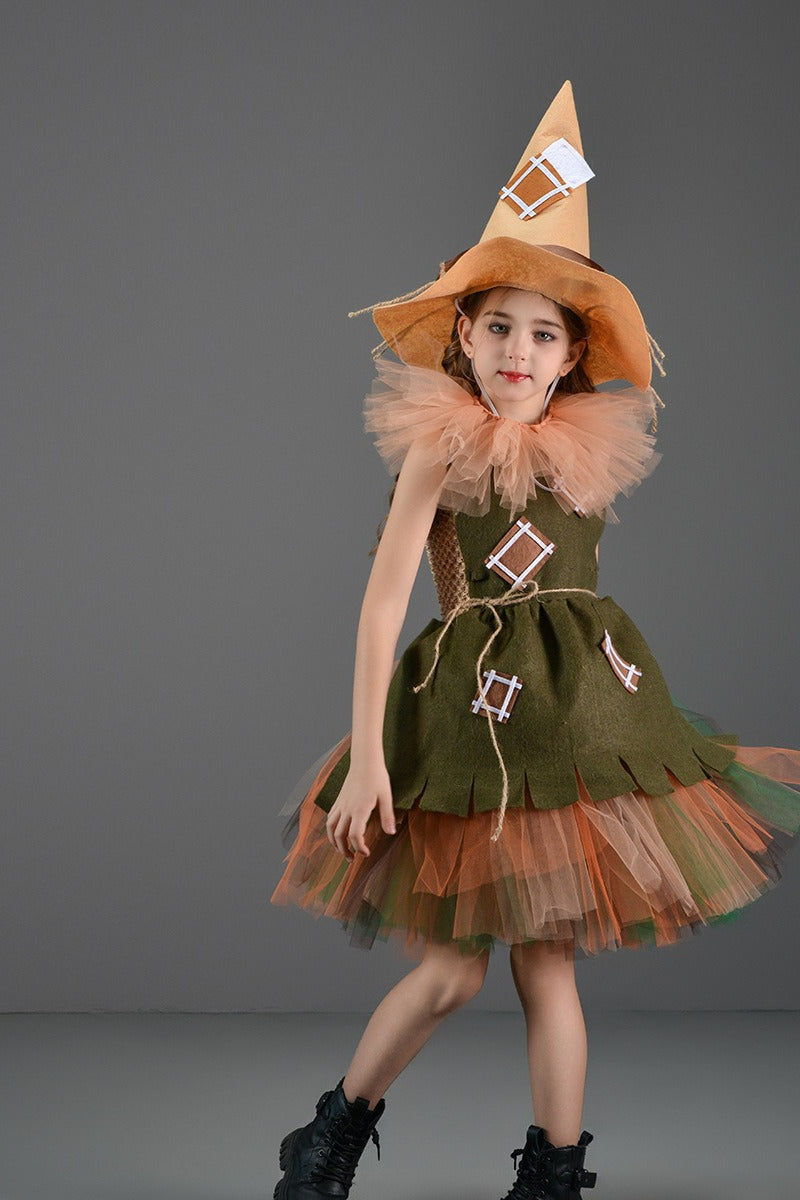 Scarecrow Dress Kid Halloween Costume