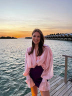 Satin Balloon Sleeve Blouse