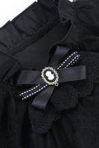 Lace Panel Fitted Gothic Blouse