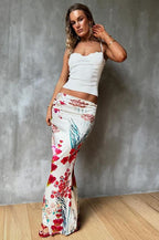 Digital Print High Waist Bodycon Skirt