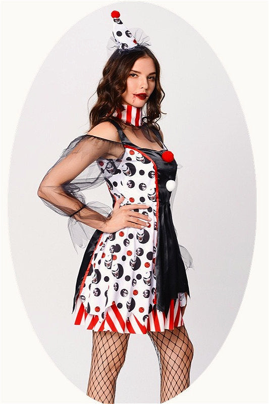 Vampire Circus Clown Halloween Costume