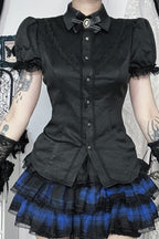 Gothic Vintage Edge Detail Blouse