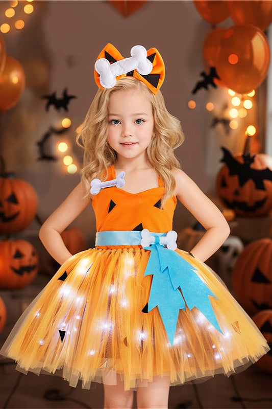 Cave Girl Tutu Dress Kid Halloween Costume