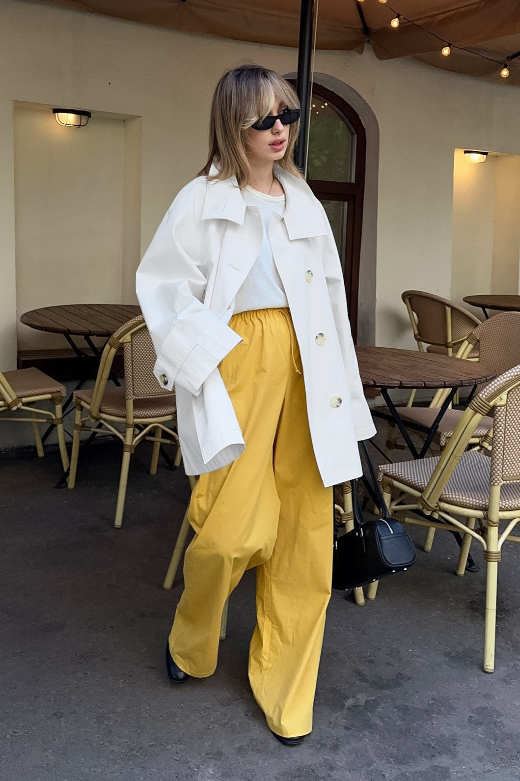 Vintage White Trench Jacket