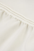 Lace Panel Asymmetrical Maxi Skirt