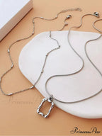 2pcs/set Geo Charm Necklace