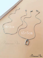 2pcs/set Geo Charm Necklace