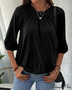 3/4 Arm Crew Neck T-Shirt