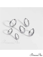 3 Pairs Huggie Hoop Earrings