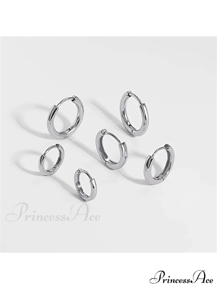 3 Pairs Huggie Hoop Earrings