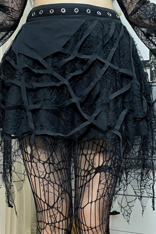 Gothic Punk Pleated Mini Skirt