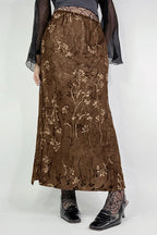 Vintage Knit Printed Pencil Skirt