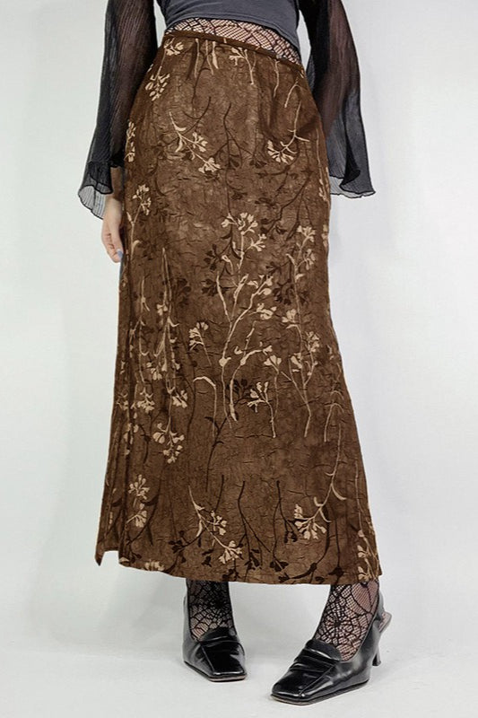 Vintage Knit Printed Pencil Skirt