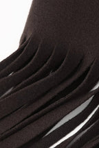 Street Style Fringe Wool Coat