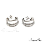 316L Stainless Steel Triple Layers Stud Earrings