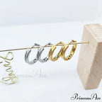 316L Stainless Steel Twist Pattern Hoop Earrings