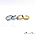 316L Stainless Steel Twist Pattern Hoop Earrings