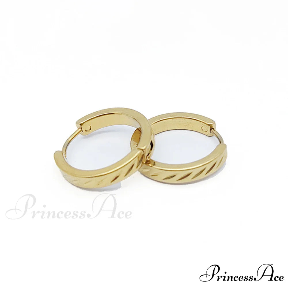 316L Stainless Steel Twist Pattern Hoop Earrings