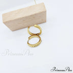 316L Stainless Steel Twist Pattern Hoop Earrings