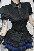 Gothic Vintage Edge Detail Blouse