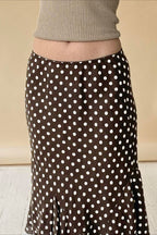 Polka Dot Low Waist Mermaid Skirt