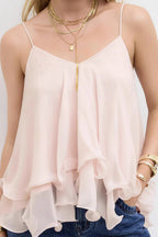 Ruffled Casual Tank Top
