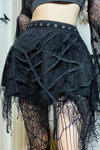 Gothic Punk Pleated Mini Skirt